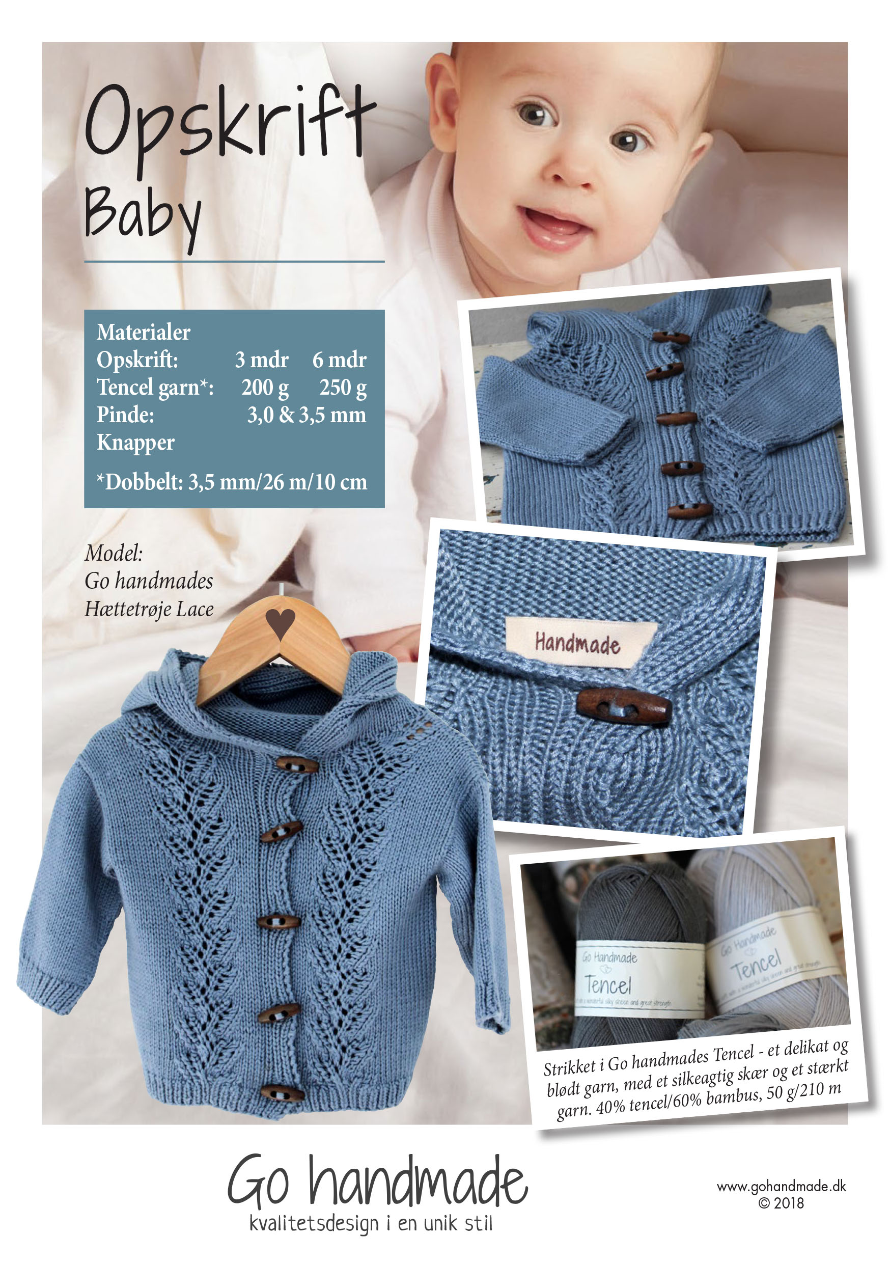 Hættetrøje lace - DK - Babytøj - Go