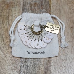 Stitch Marker, Wooden - Numbers, set/10