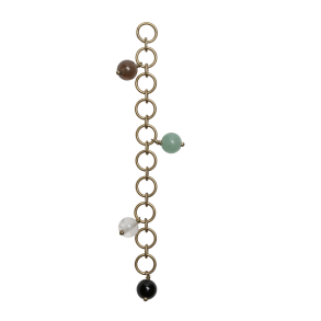 Row counter chain - Mixed stones, 10 rings