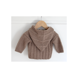 Cabled jacket with hood - Baby (3 months - 6 months) - UK