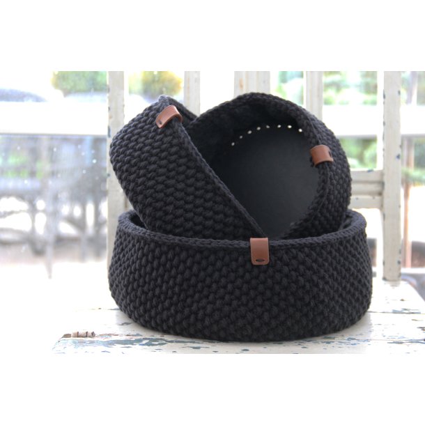 Moss Stitch Kurve med PU lder bunde - DK