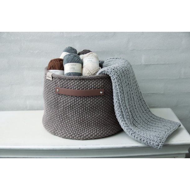 Moss Stitch Kurve med PU lder bunde - DK