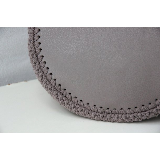 Moss Stitch Kurve med PU lder bunde - DK