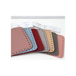 Moss Stitch basket with PU leather bases - DK 