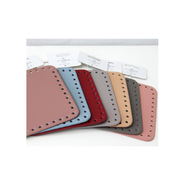 Moss Stitch basket with PU leather bases - DK 