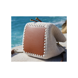 Bucket bag with PU leather bases - UK