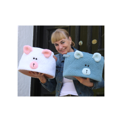 Teddy Basket Big with PU leather base - UK