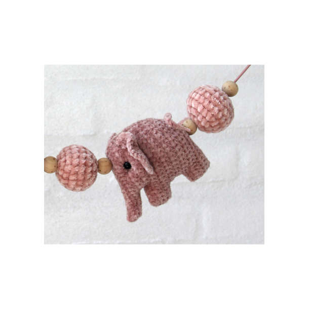Elephant pram chain - Bohme Velvet fine - DK 