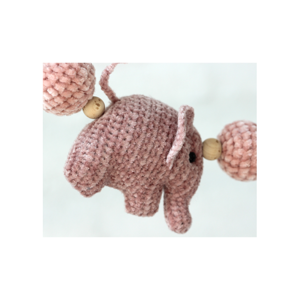 Elephant pram chain - Bohme Velvet fine - DK 