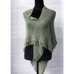 Granny Tencel Bamboo Shawl with Fringes - UK