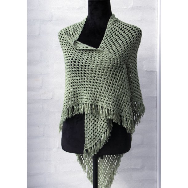 Granny Tencel Bamboo Shawl with Fringes - UK
