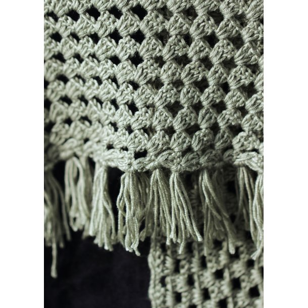 Granny Tencel Bamboo Shawl with Fringes - UK