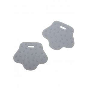 Soft TPE figure -  feet - grey - 70 mm - 2 pcs. 