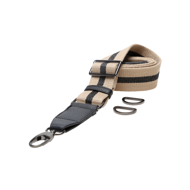 Handbag shoulder strap 125cm Beige/Dark Grey