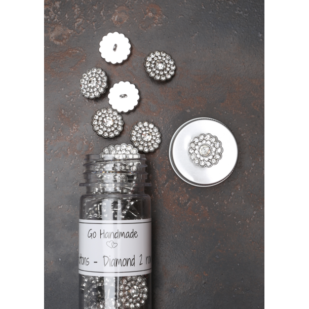 Diamond 2 row - 20 mm - Silver