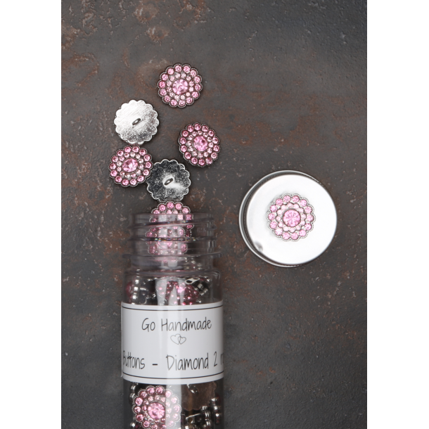 Diamond 2 row - 20 mm - Pink