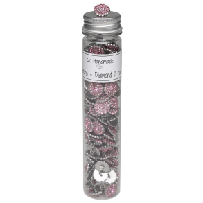 Diamond 2 row - 17 mm - Pink