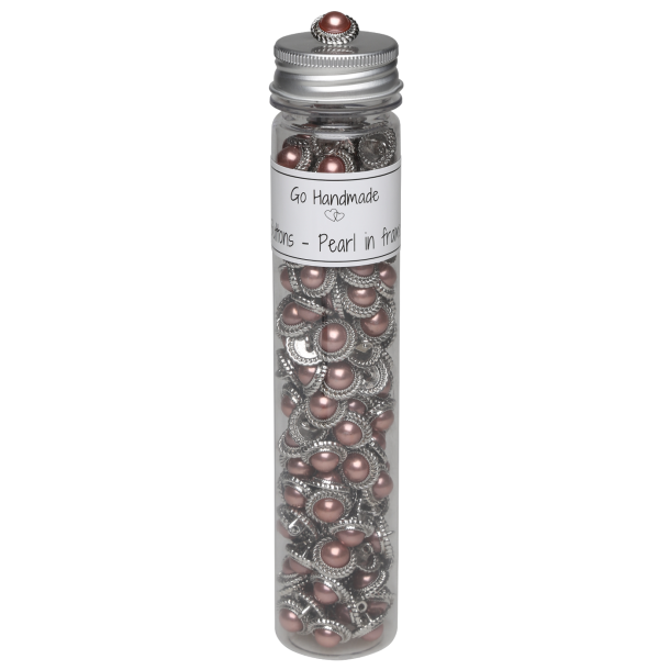 Zinc Alloy with pearl - 15 mm - Pastel Brown