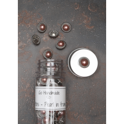 Zinc Alloy with pearl - 15 mm - Pastel Brown