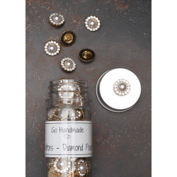 Diamond pearl - Shank - 15 mm - Gold