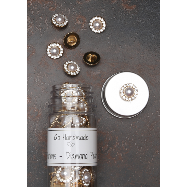 Diamond pearl - Shank - 15 mm - Gold