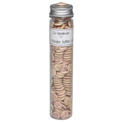 Wooden - Pink Flower - 15 mm