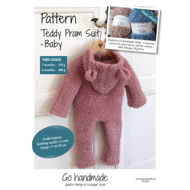 Teddy Pram Suit - Baby (3 months-6months) - UK