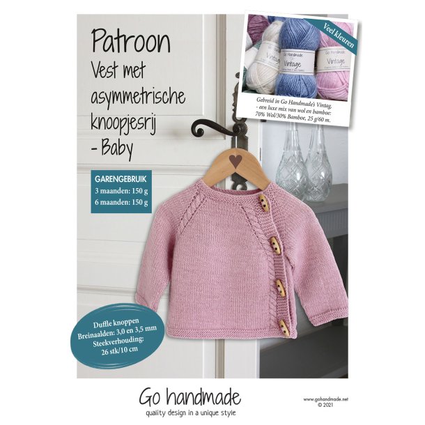 Sweater with asymmetrical button tape - Baby (3 months - 6 months) - NL