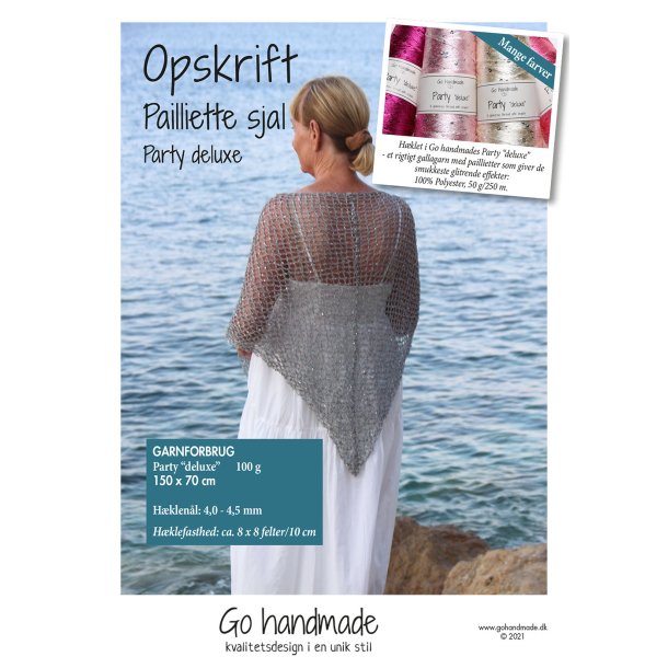 Pailliette Sjal Party deluxe - DK