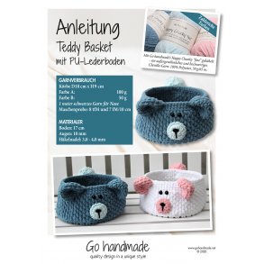Teddy Basket with PU leather base - DE