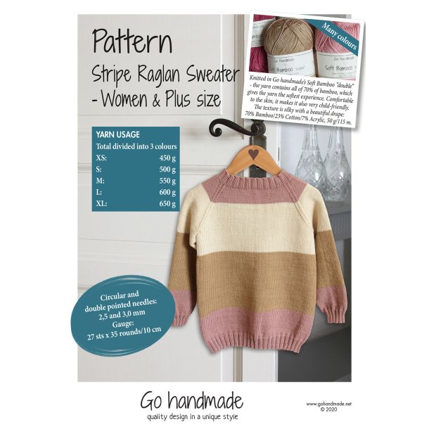 Stripe Raglan Sweater - Women &amp; Plus size (XS - XL) - UK