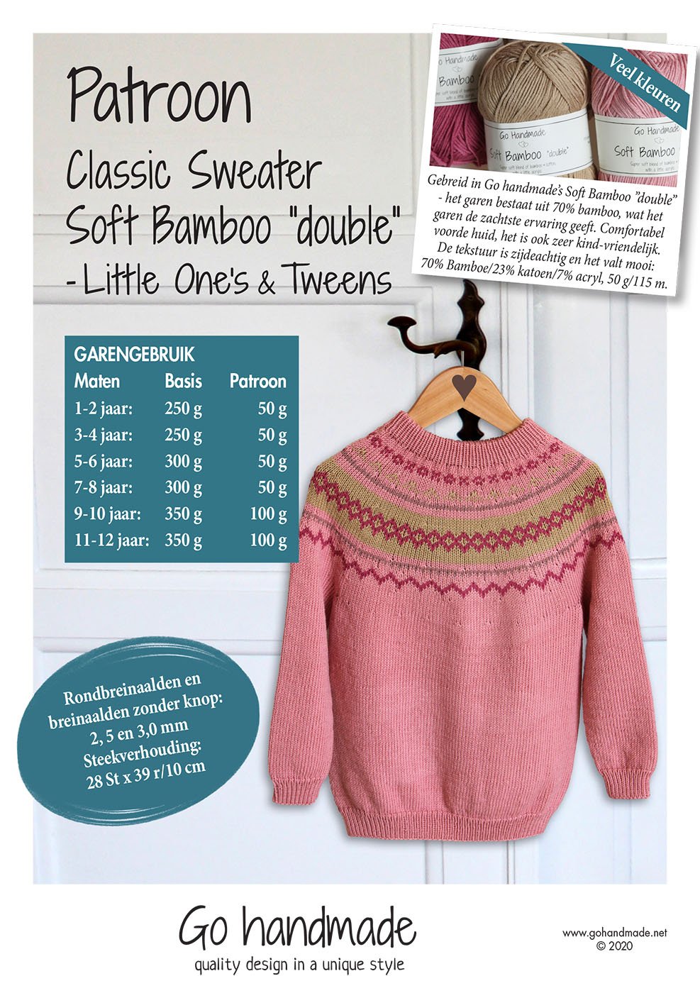 Classic Sweater Soft Double Little One s Tweens 1 12 years Girls NL Clothing Go handmade