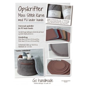 Moss Stitch Kurve med PU lder bunde - DK