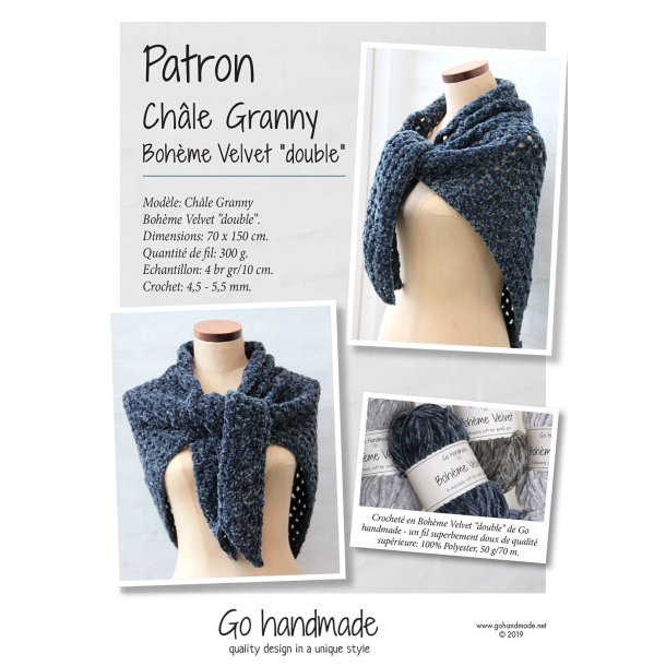 Granny Shawl Bohme Velvet "double" - FR