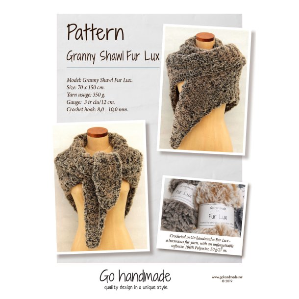 Granny Shawl Fur Lux - UK