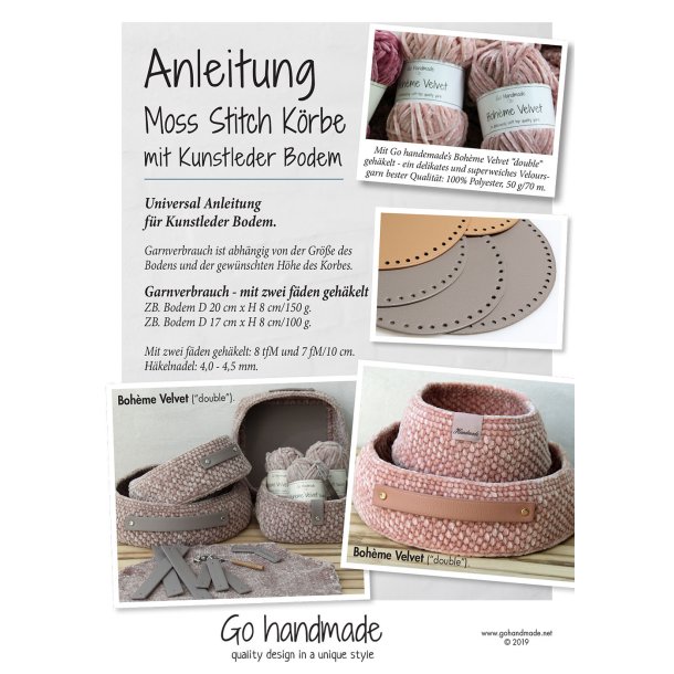 Moss Stitch Kurve med PU lder bunde - DE