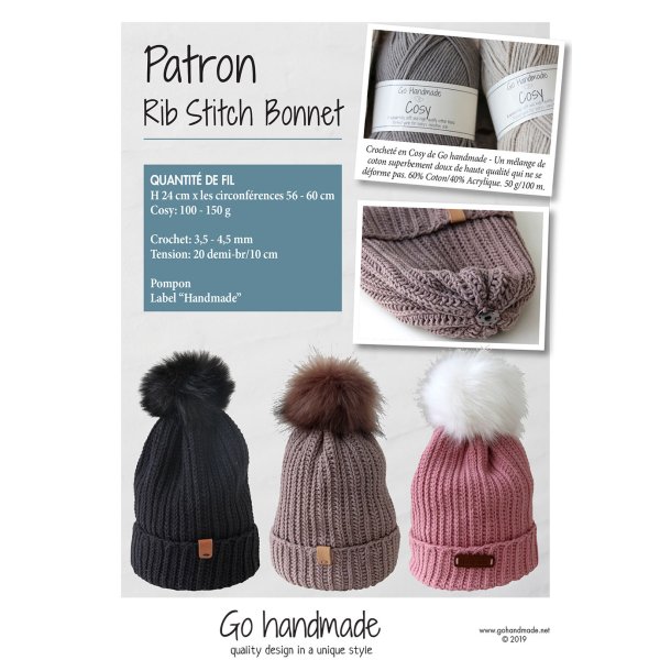 Rib stitch hat - FR 
