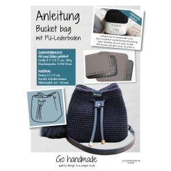 Bucket bag with PU leather bases - DE