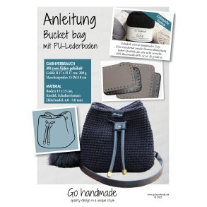 Bucket bag with PU leather bases - DE