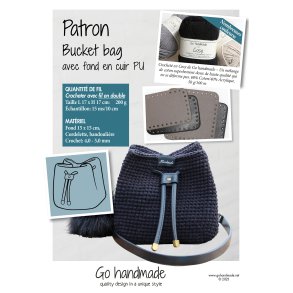 Bucket bag with PU leather bases - FR