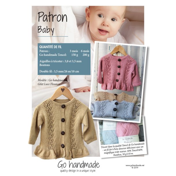 Cardigan lace flounce - FR