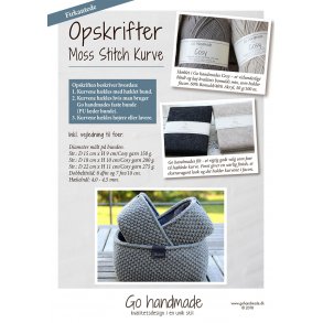 Moss Stitch kurve - firkantede - DK