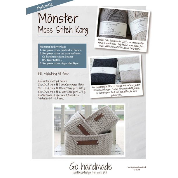 Moss Stitch kurve - firkantede - SE