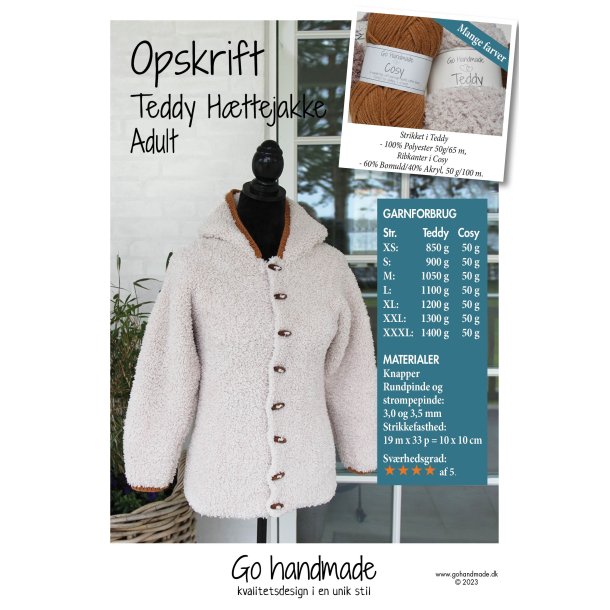 Hooded jacket Teddy - Adult (XS - XXXL) - DK