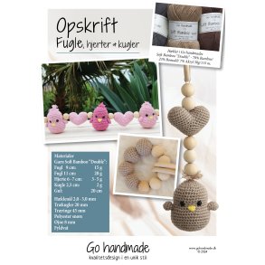 Birds, hearts & beads - DK