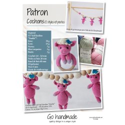 Pigs/ 2 styles &amp; beads - FR