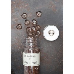 Heart - 15 mm -  Mushroom