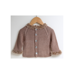 Cardigan Fur Moss Stitch - DK