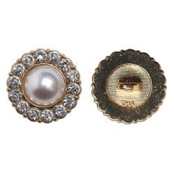 Diamond pearl - Shank - 15 mm - Gold