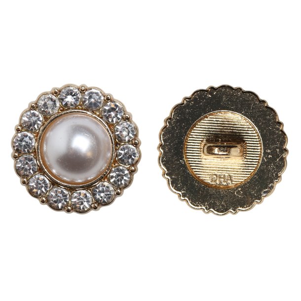 Diamond pearl - Shank - 15 mm - Gold
